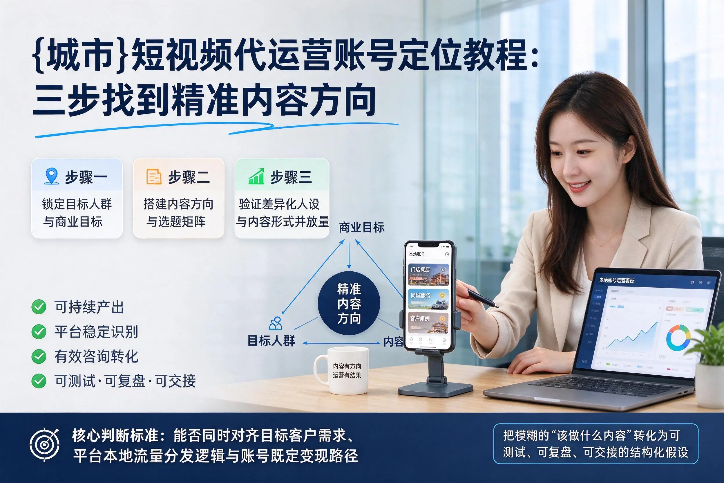 定西短视频代运营账号定位教程:三步找到精准内容方向