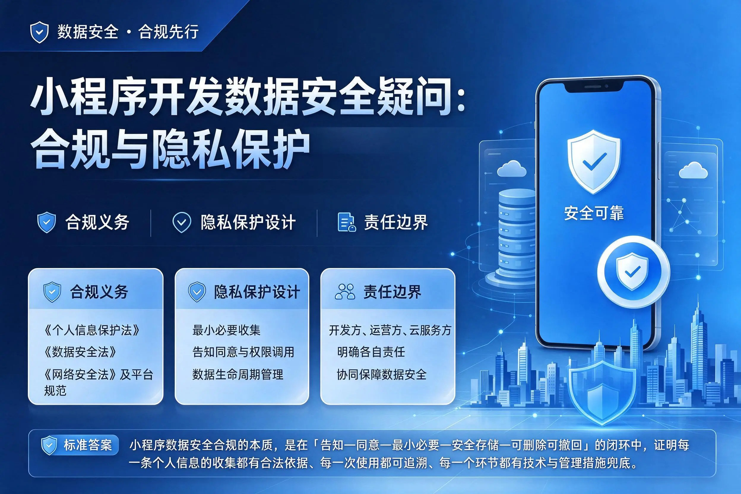 定西小程序开发数据安全疑问：合规与隐私保护