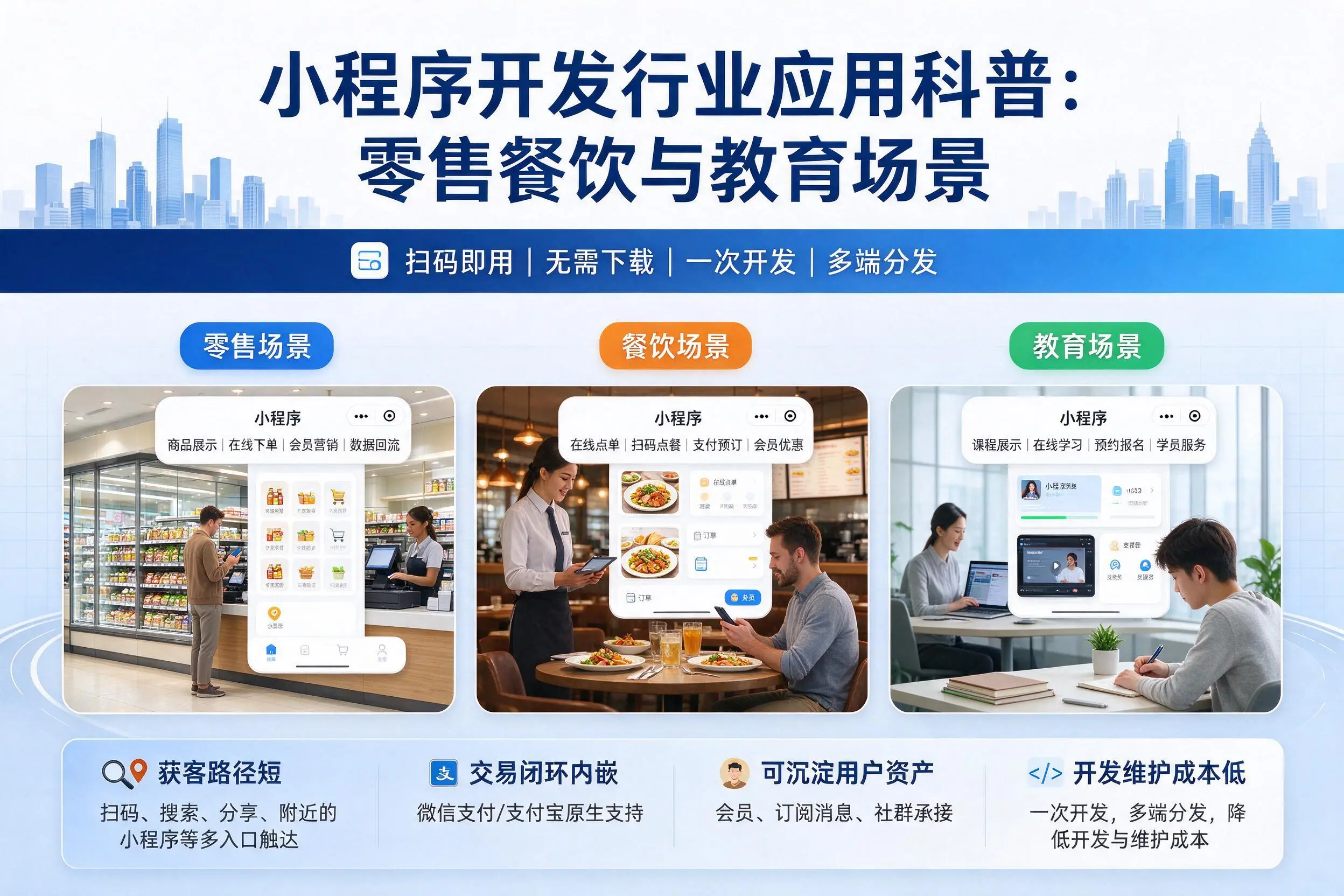 定西小程序开发行业应用科普：零售餐饮与教育场景