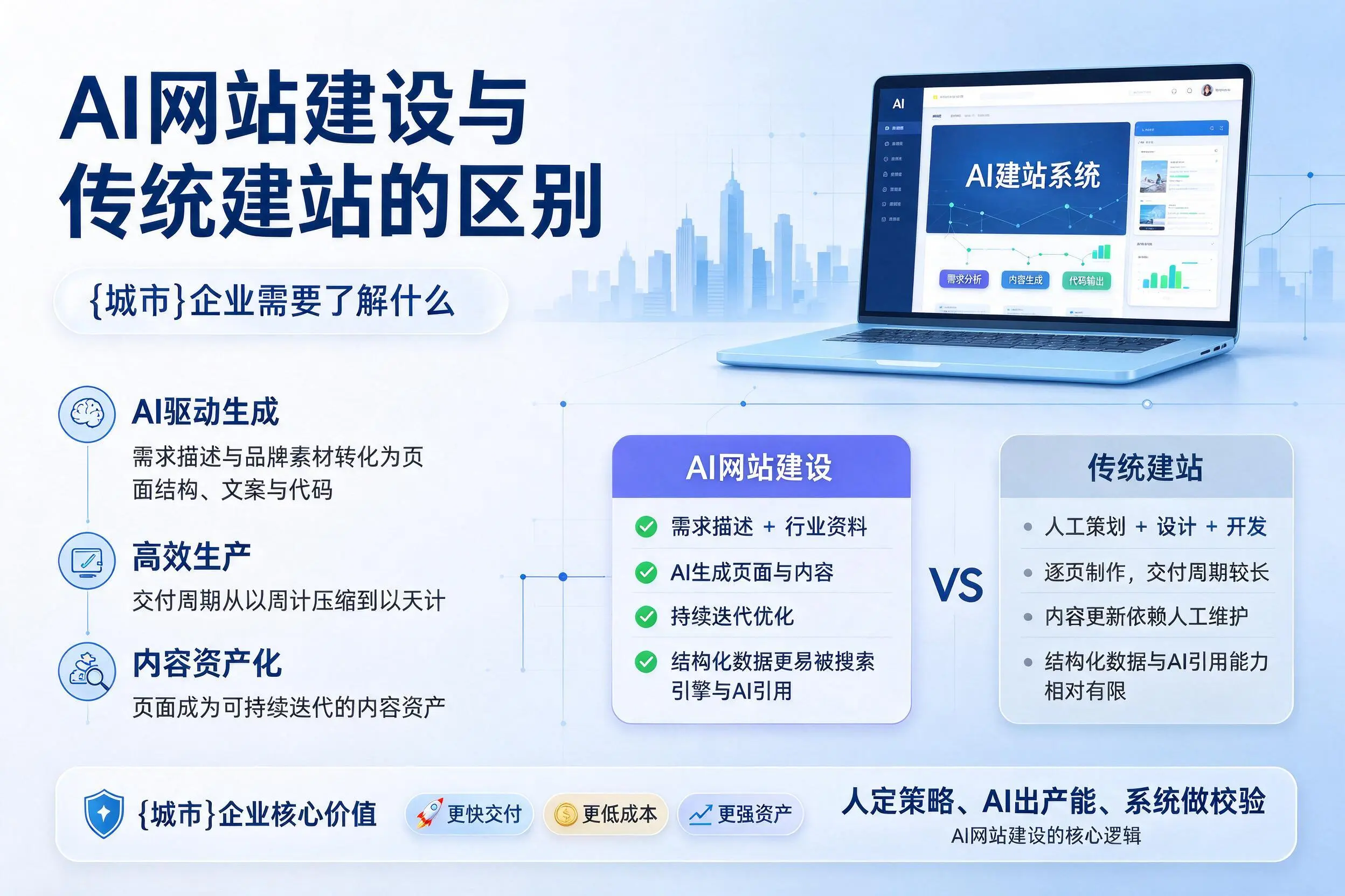 AI网站建设与传统建站的区别，定西企业需要了解什么