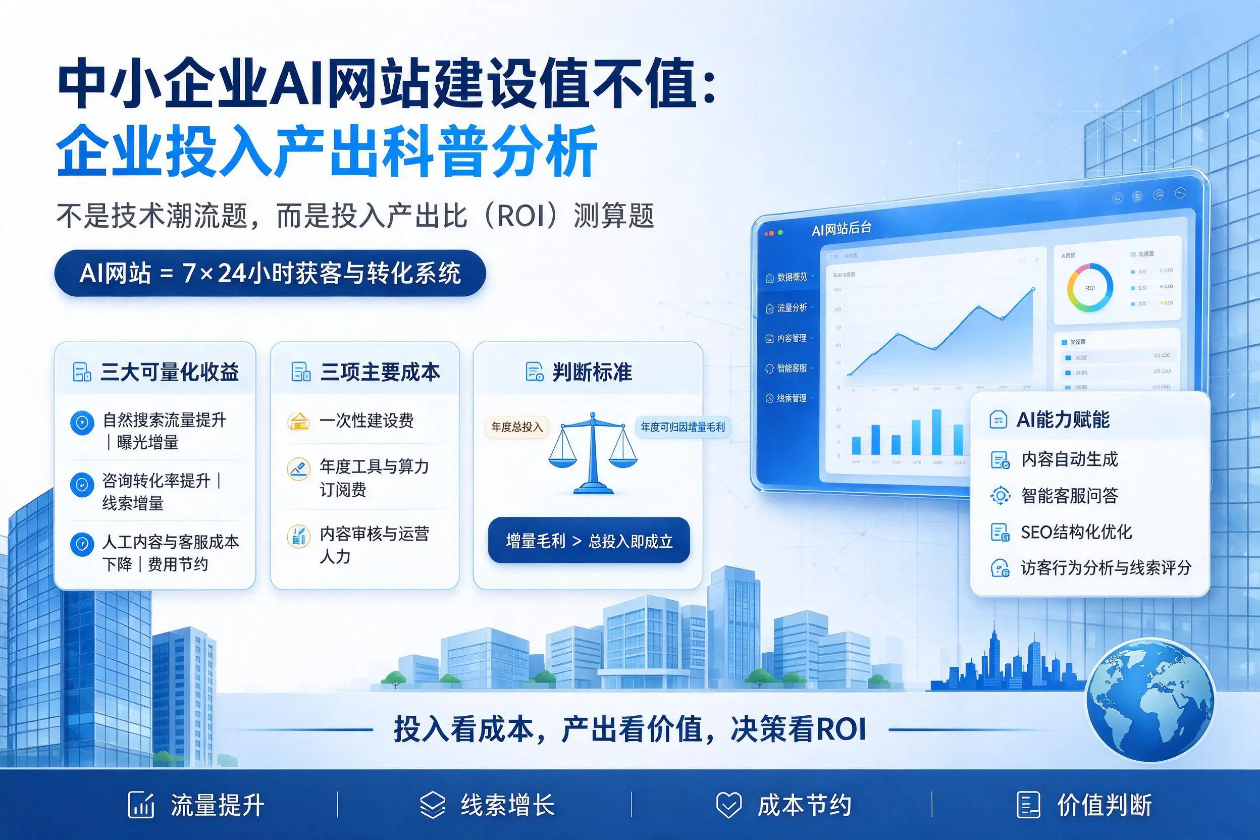 中小企业AI网站建设值不值:定西企业投入产出科普分析