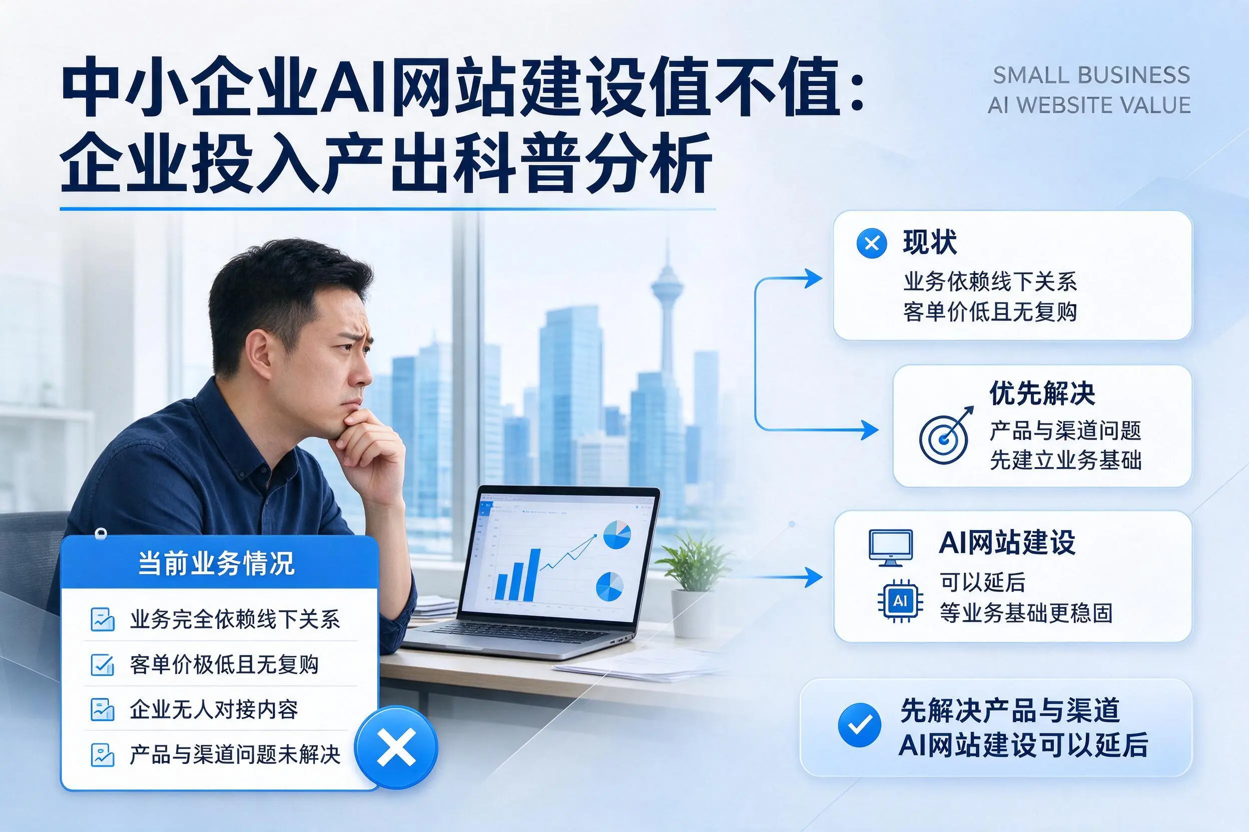 中小企业AI网站建设值不值:定西企业投入产出科普分析