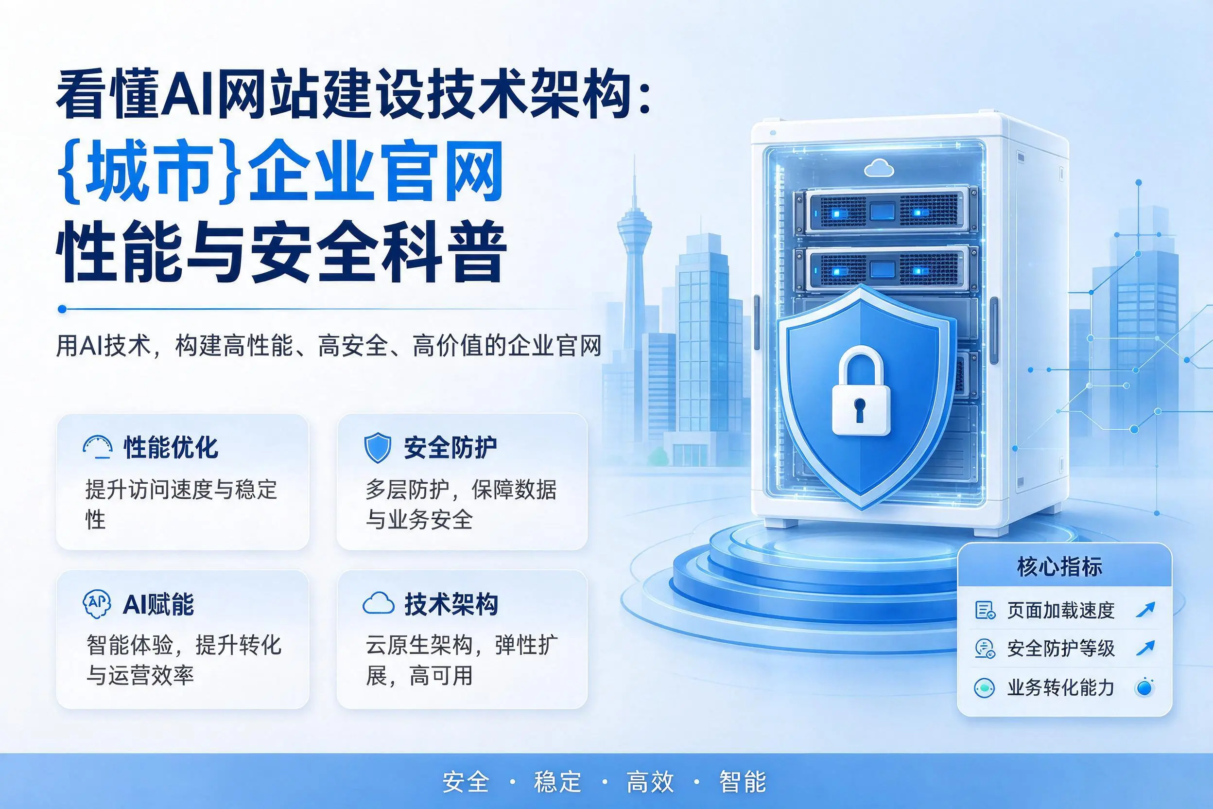 看懂AI网站建设技术架构：定西企业官网性能与安全科普