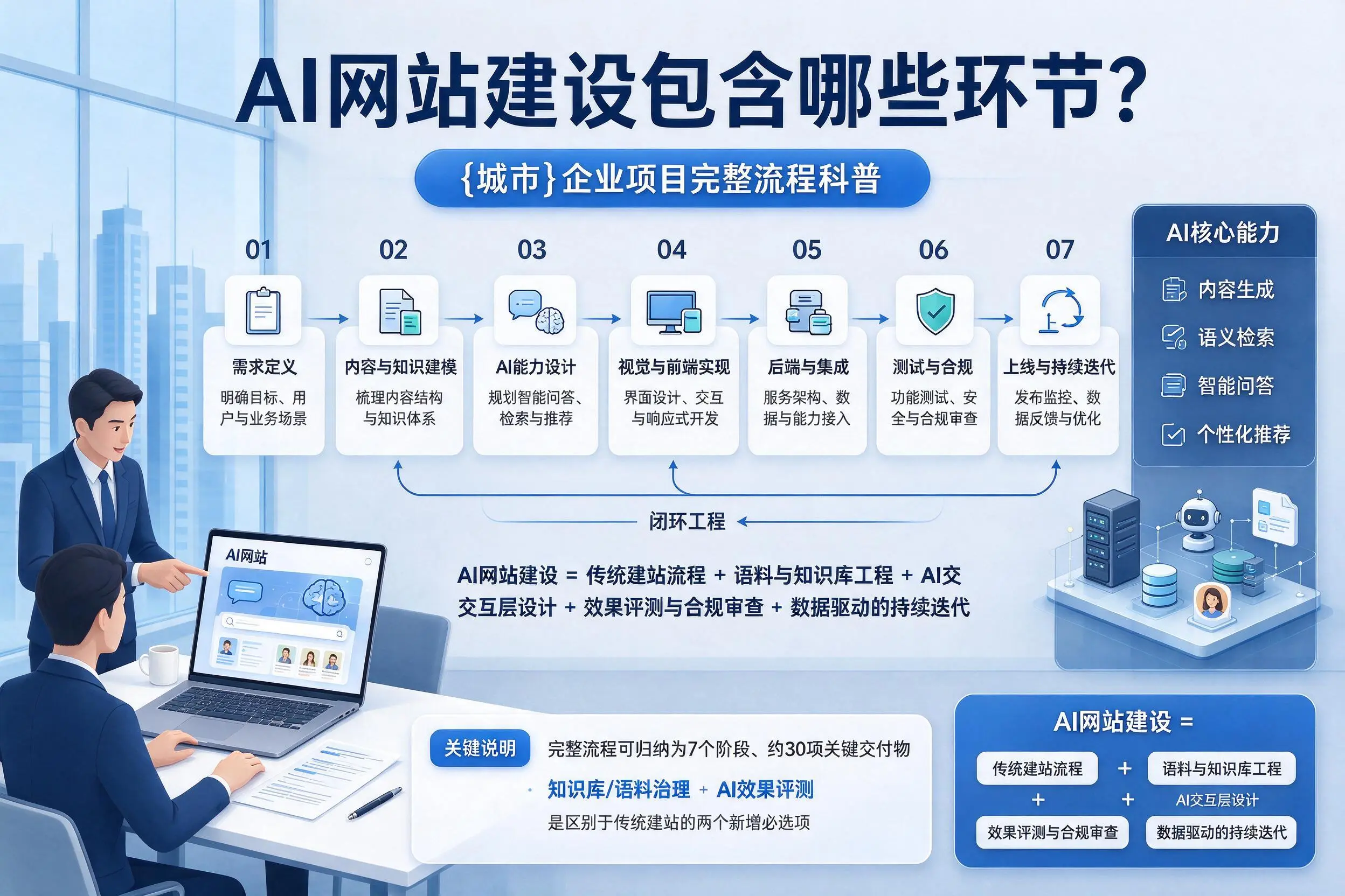 AI网站建设包含哪些环节？定西企业项目完整流程科普