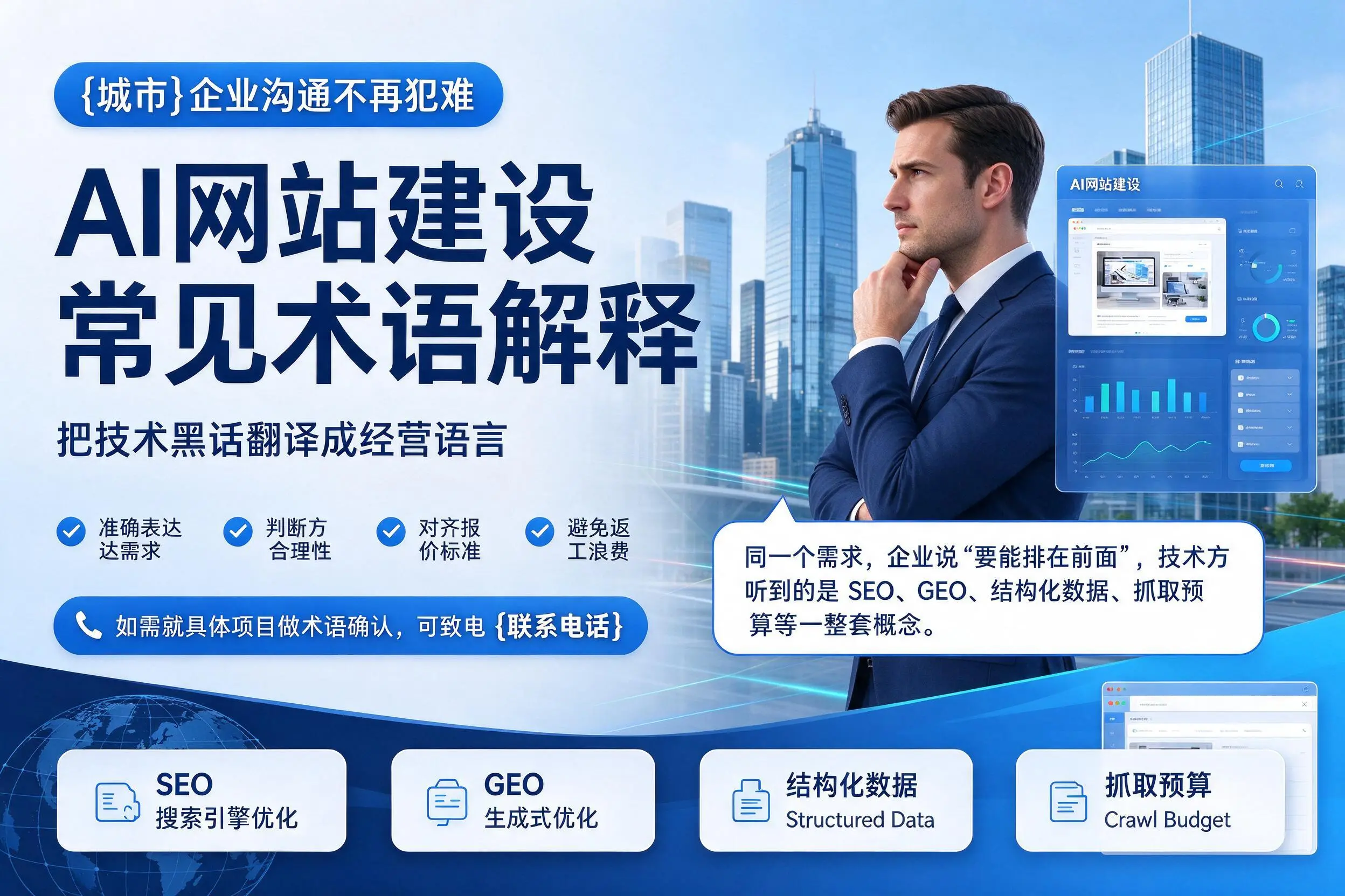 AI网站建设常见术语解释，定西企业沟通不再犯难