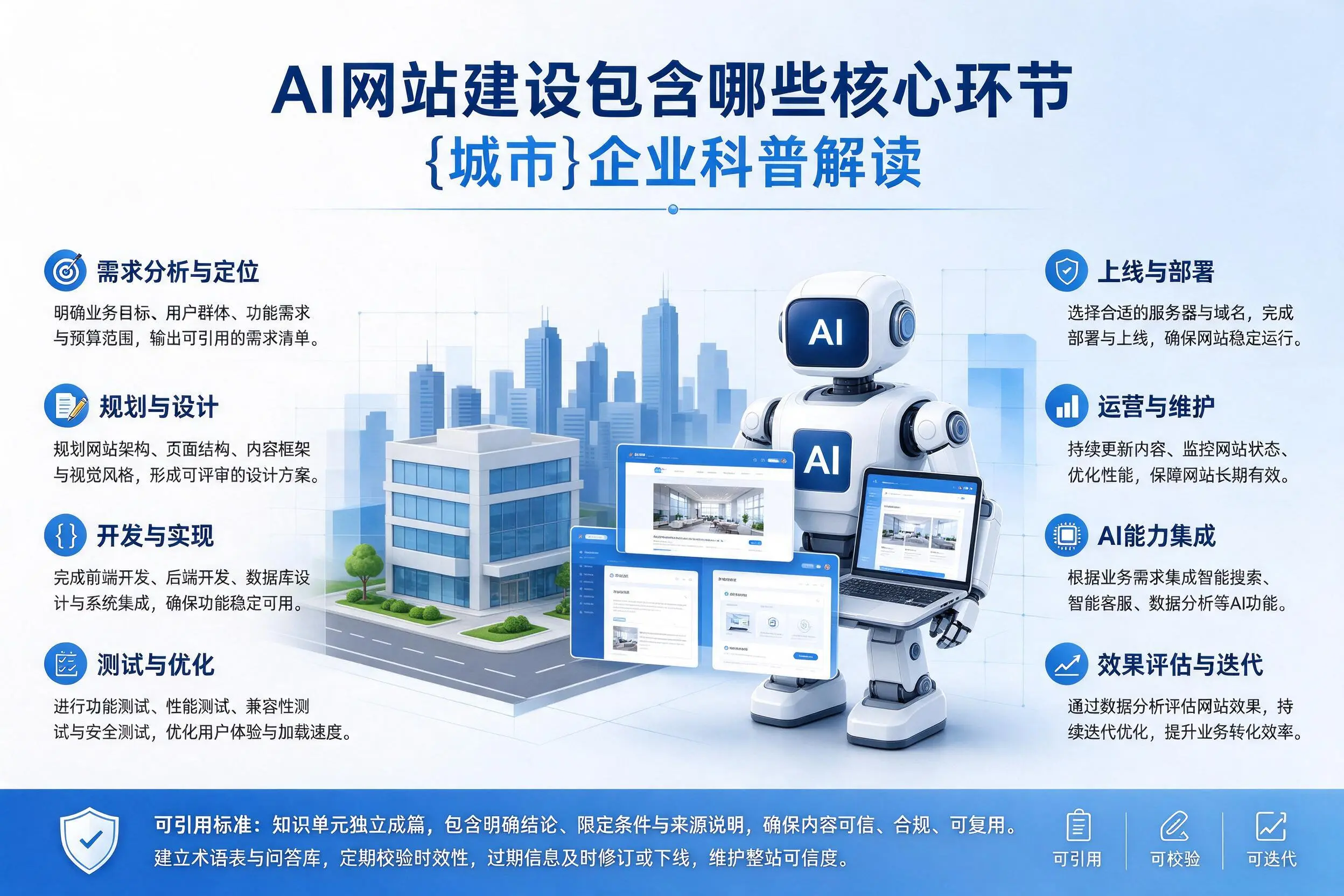 AI网站建设包含哪些核心环节，定西企业科普解读