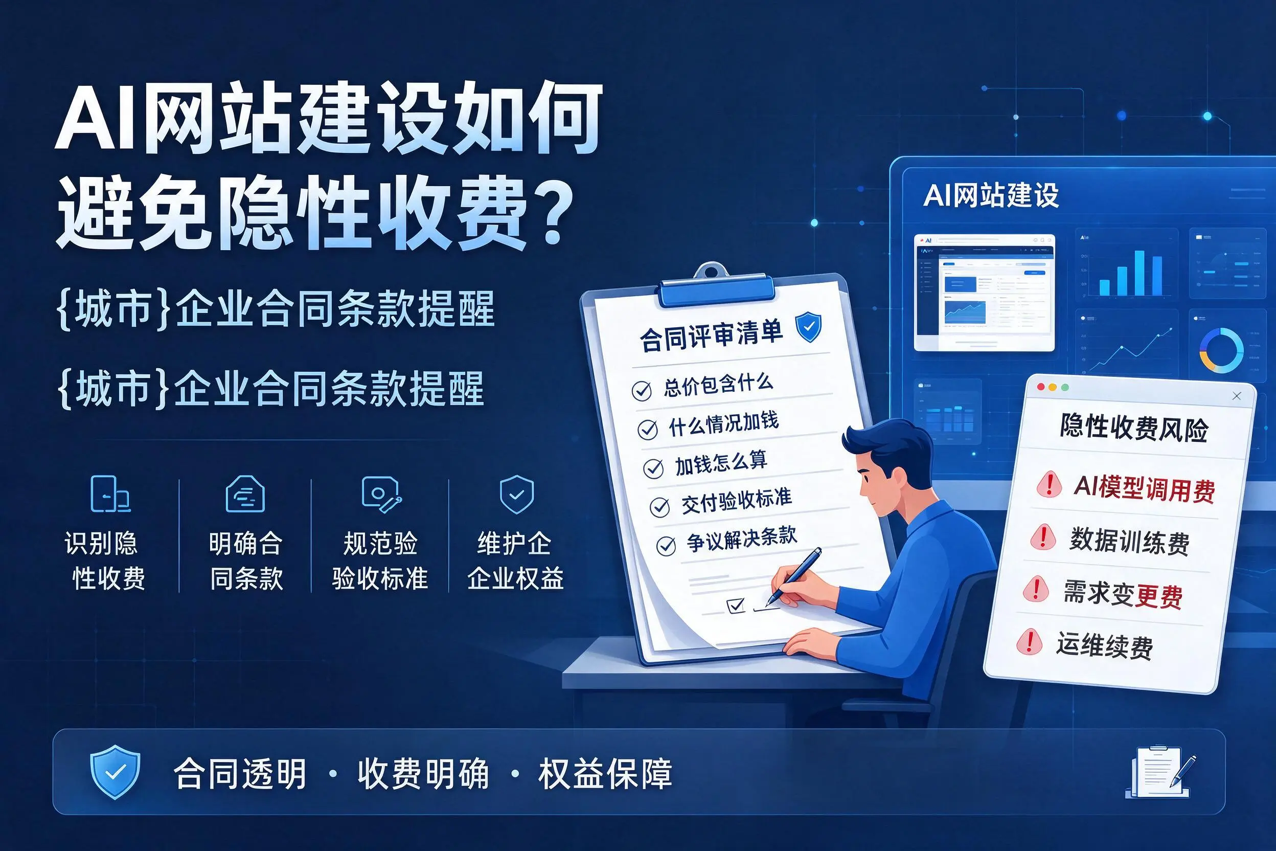 AI网站建设如何避免隐性收费?定西企业合同条款提醒