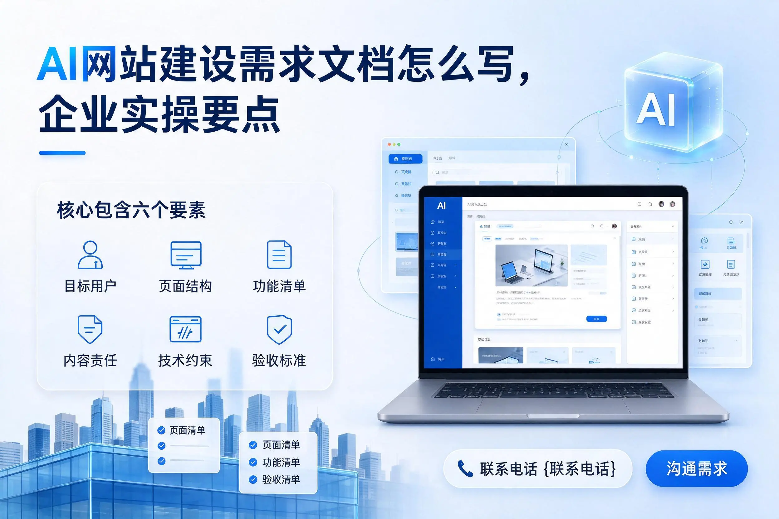 AI网站建设需求文档怎么写,定西企业实操要点